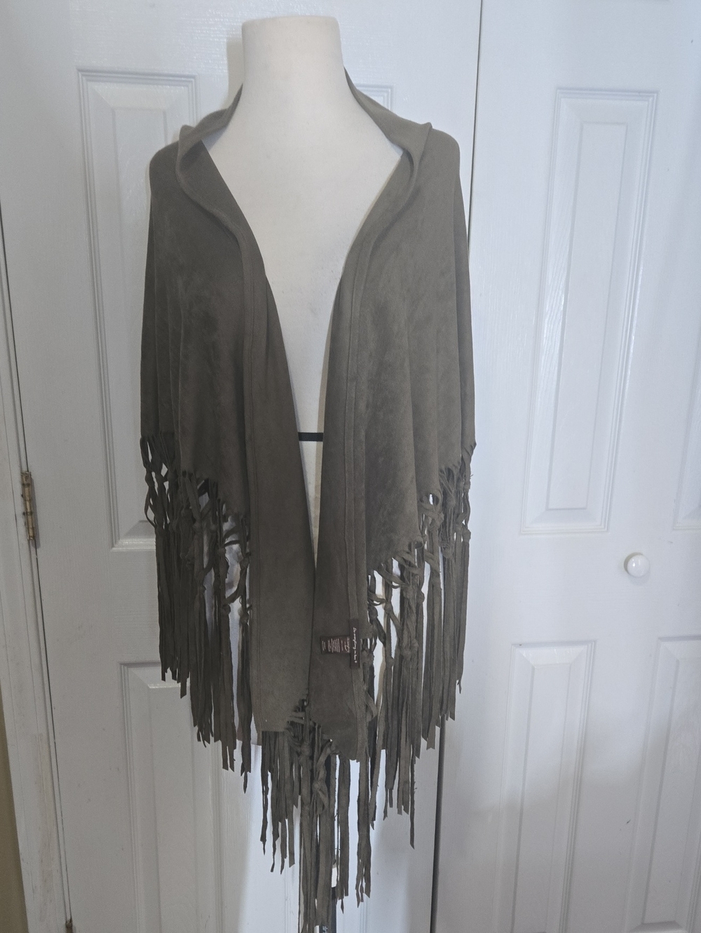 Do everything in love Olive Green Fringed Wrap